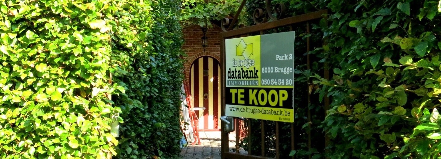 De Brugse Databank dienst huis verkopen - for sale - a vendre bord te koop